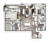 2 Bedroom 2 Bath Axel Row